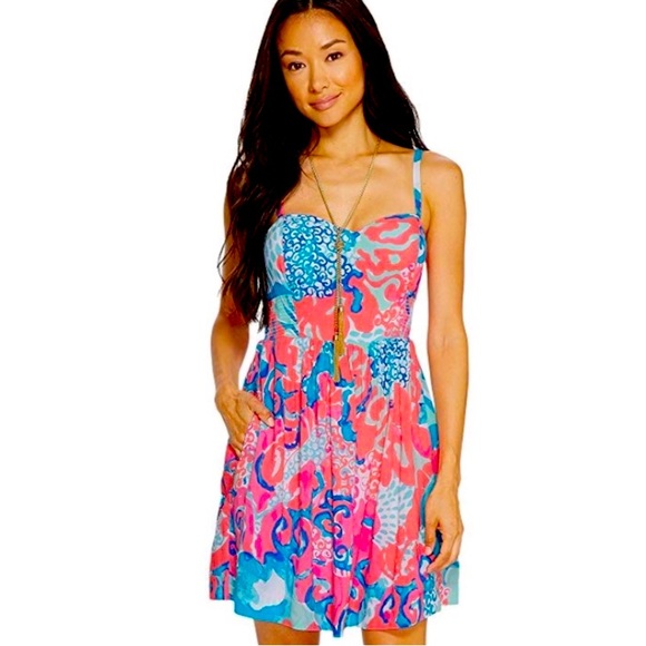 Lilly Pulitzer Dresses & Skirts - Lilly Pulitzer Coral Reef I'm So Jelly Christine Casual Dress Sweetheart